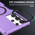 thumbnail image 4 of Galaxy S22 Ultra Case, Military Grade Drop Protection,Skin-Friendly Compatible with MagSafe Silicone & PC Double Layer Protection Shockproof Cover  Samsung Galaxy S22 Ultra, Purple, 4 of 10
