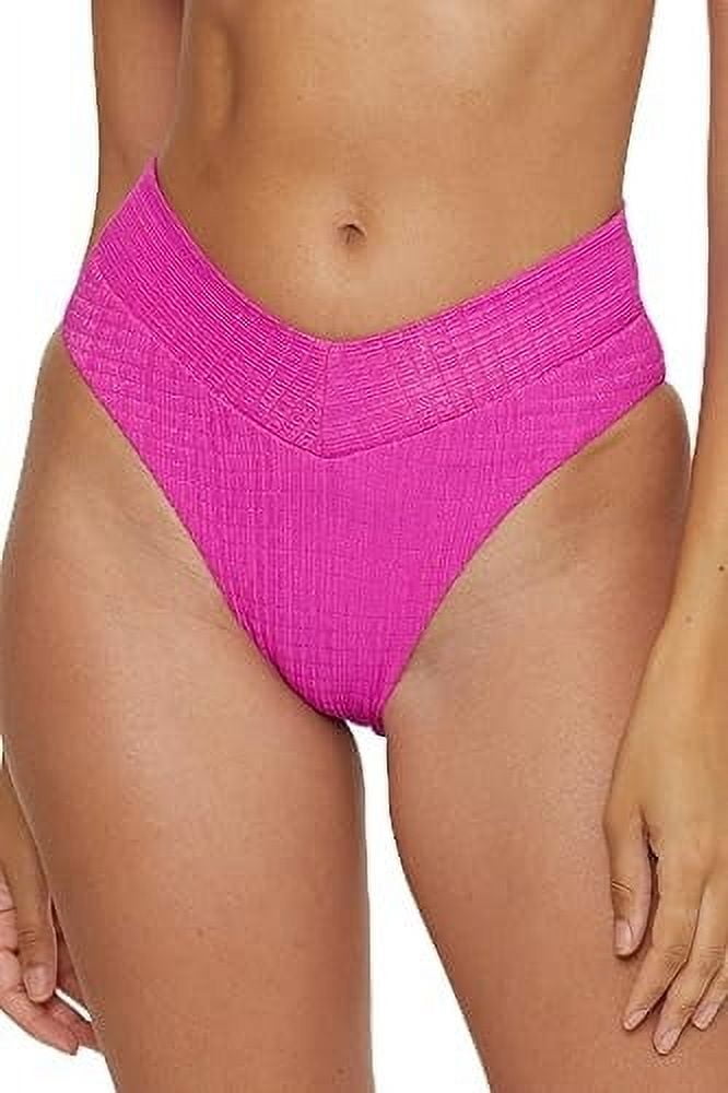 Becca By Rebecca Virtue Women's Delilah Hipster Bikini Bottom - Two-Tone Scallop Side Detail