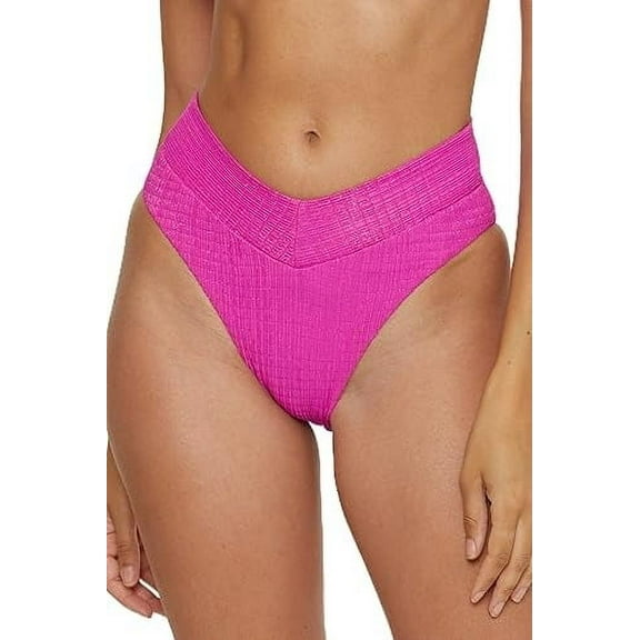 Becca by Rebecca Virtue VIVID PINK Luminous Bikini Swim Bottom, US X-Small