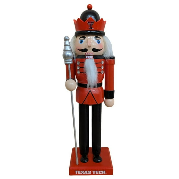 Texas Tech Red Raiders 12" Wooden Nutcracker Statue