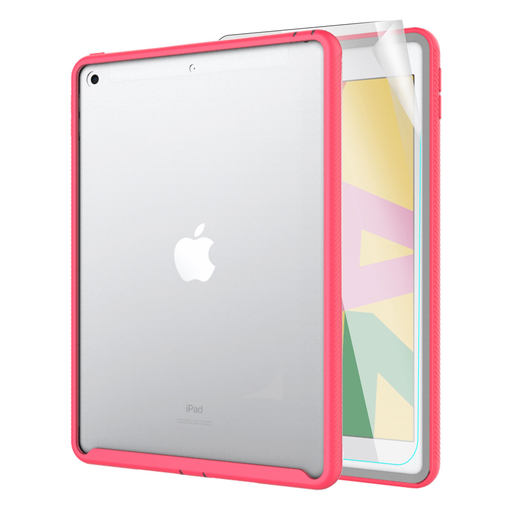 Dteck iPad 10.2inch Case with PET Screen Protector, iPad 8th Gen, iPad