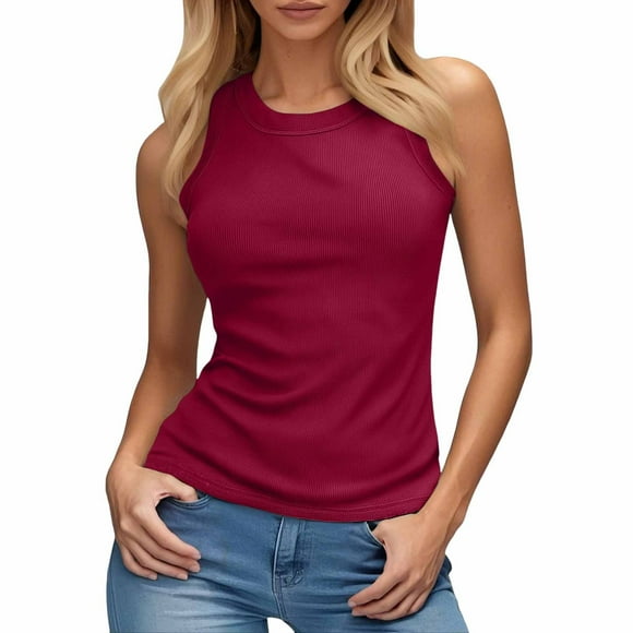 TIWEKE Stylish Women's Camisoles with Built-in Shelf Bra Basic Layering Tank Tops for Everyday Comfort and Versatility,Sizes M