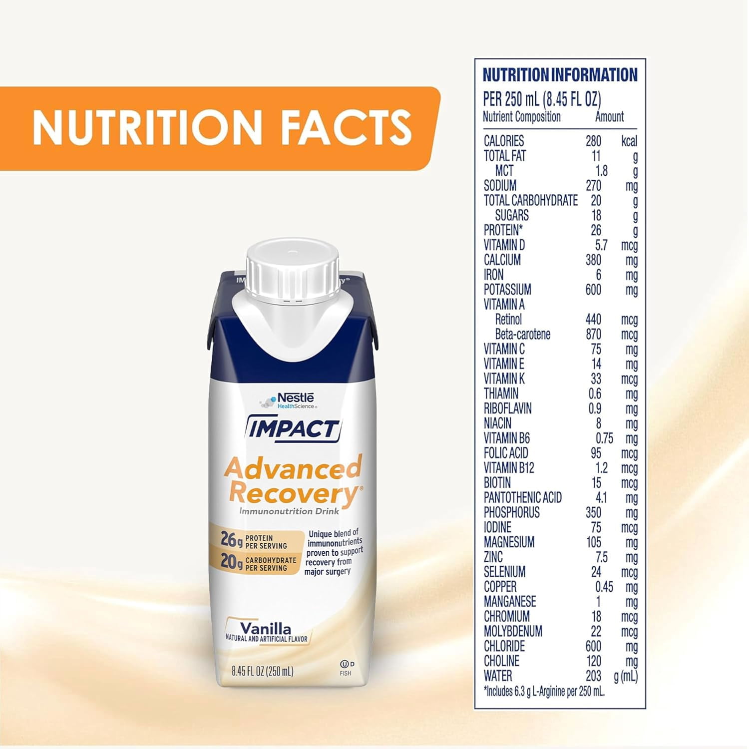 Impact Advanced Recovery Drink Vanilla, 8.45 Fl oz (Pack of 10)