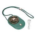 thumbnail image 1 of Neck Fan USB Rechargeable Battery 3 Speed Portable Handheld Vertical Airflow Hanging Fan with Adjustable Cord Green, 1 of 14