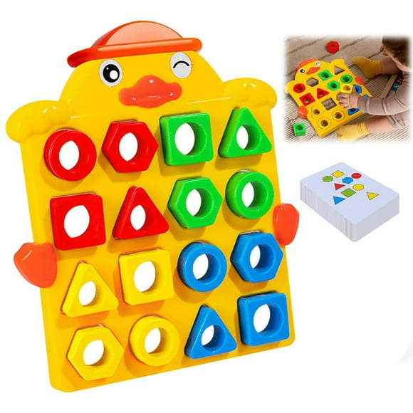 Oliegs Heated Blanket Shape Matching Game 2024 Children Puzzles Geometric Shape Quick Matching Board Color Sensory Educational Toy Interactive Board Game For Kids Toddlers Chocolate