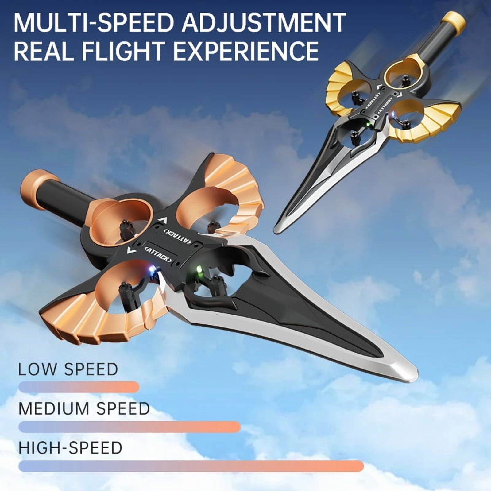 Remote Controlled Flying Sword, 2.4Ghz, 360 ° Flip, EPP Durable Material, One - Key Takeoff and Landing