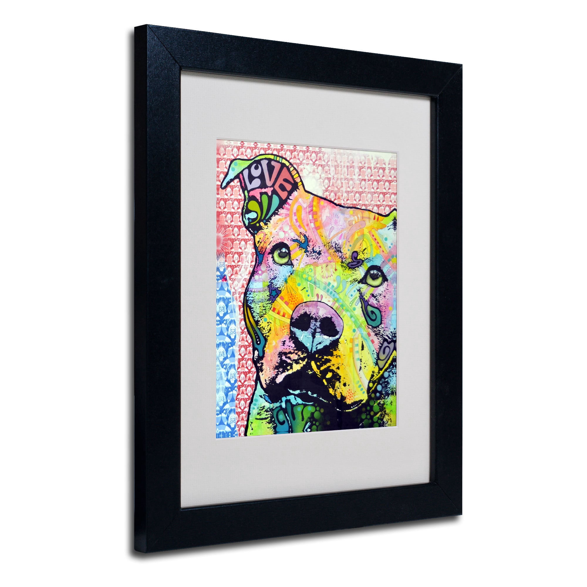 Matted art under acrylic in a wood frame