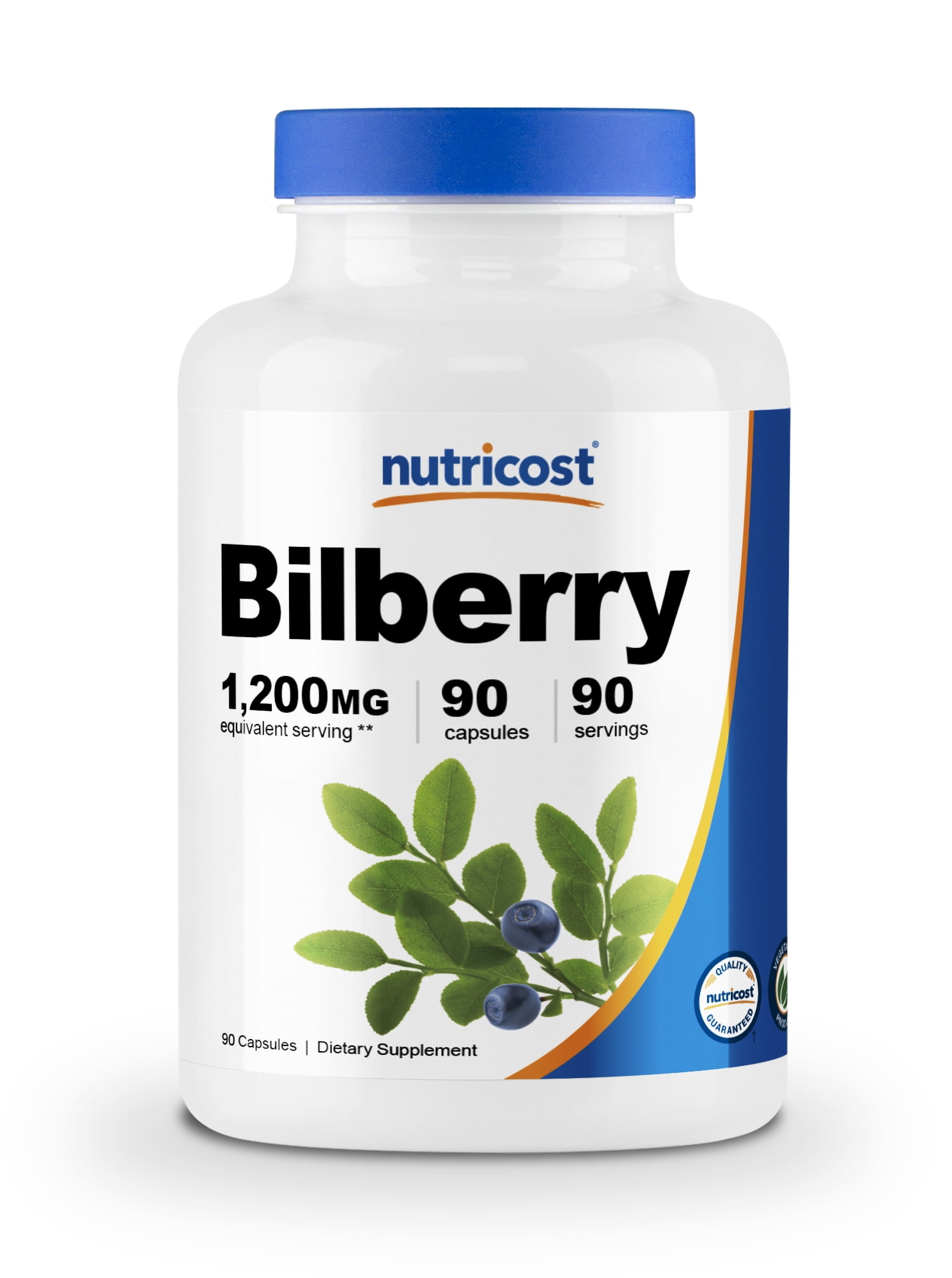 Nutricost Bilberry Capsules 1200mg (90 Veggie Capsules) Gluten Free