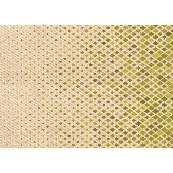 Ahgly Company Indoor Rectangle Patterned Golden Blonde Gold Area Rugs, 6' x 9'
