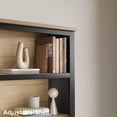 thumbnail image 7 of TacleeKii 5 Tier Bookshelf, 71" Tall Bookcase w/ Adjustable Shelves, for Living Room Office Library, Black & Natural, 7 of 7