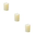 thumbnail image 3 of Inteprter Lámpara de de decoración LED sin llama de luz de té de plástico eléctrico con luz de vela, superficie acanalada, beige Type1 NO1 Inteprter CBP155251, 3 of 6