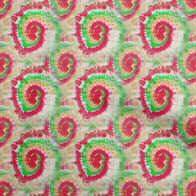 oneOone Georgette Viscose Red Fabric Asian Tie And Dye Sewing Craft Projects Fabric Prints By Yard 42 Inch Wide