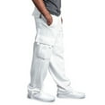 thumbnail image 3 of Springcmy Mens Urban Straight Leg Jogger Fleece Cargo Pocket Sweat Pants, 3 of 5
