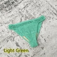 thumbnail image 5 of Ladies Summer Handmade Crochet Sexy Bikini Shorts Solid Color Belt Lined Knitted Swim Trunks, 5 of 5