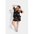 thumbnail image 2 of CASSIE LIZ Plus Size Womens Summer Sets 2X Fashion V Neck Brown Black Tie Dye Tops and Drawstring Shorts Sets Casual Lounge Workout Daily Vacation Outfit 2XL 18W 20W, 2 of 10