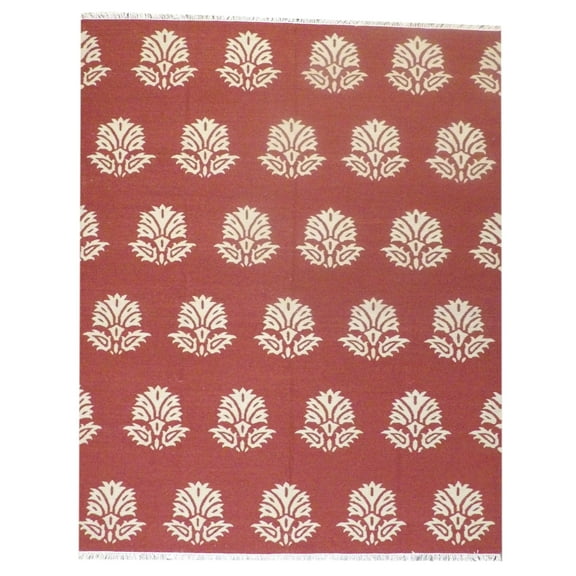 Wahi Rugs Hand Knotted Coastal Flat-Weave Indoor Outdoor Beach 8'0"x10'0" -w1097