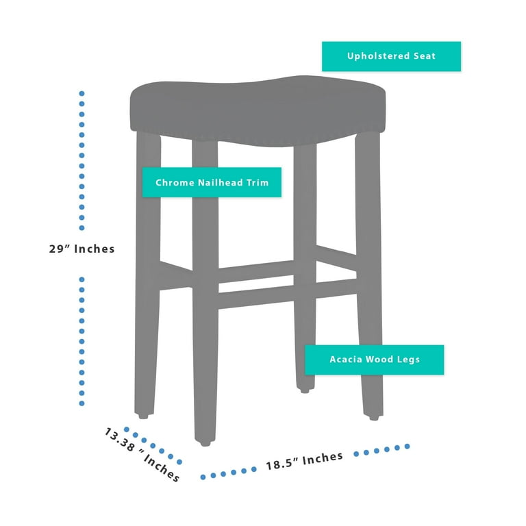 Polytrends Henley 29 inch Saddle Bar Stool Set of 2 29