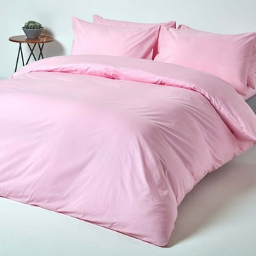 100% COTTON DUVET COVER DUSTY PINK DUVET COVER QUEEN SIZE 90x90 DUVET COVER WITH TWO PILLOW COVERS