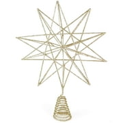 Ornativity Sparkly Wire Star Gold Metal Christmas Tree Topper, 1.3"
