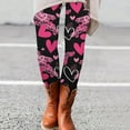 thumbnail image 2 of Tosmy Leggings For Women Womens Valentine's Day Cute The Print Casual Comfortable Home Leggings Boot Pants Pants, 2 of 5