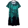 thumbnail image 3 of Nyfairy Plus Size Women 5 Styles Print Round Neck Short Sleeve Casual Midi Dress With Side Pockets, 3 of 4