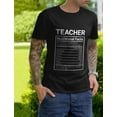 thumbnail image 3 of Tstars Men's Teacher T-Shirt - Back to School Apparel - Educational & Humorous Teacher Nutritional Facts Design - Perfect Teacher Appreciation Gift - Fun Teaching Themed - Ideal for School Year Start, 3 of 7