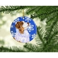 thumbnail image 2 of Carolines Treasures LH9273-CO1 Australian Shepherd Winter Snowflakes Holiday Ceramic Ornament 3 in multicolor, 2 of 3
