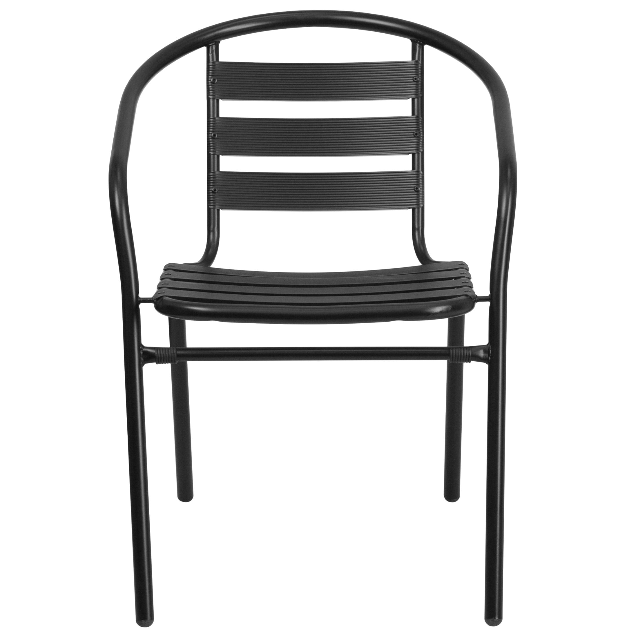 black metal stackable patio chairs