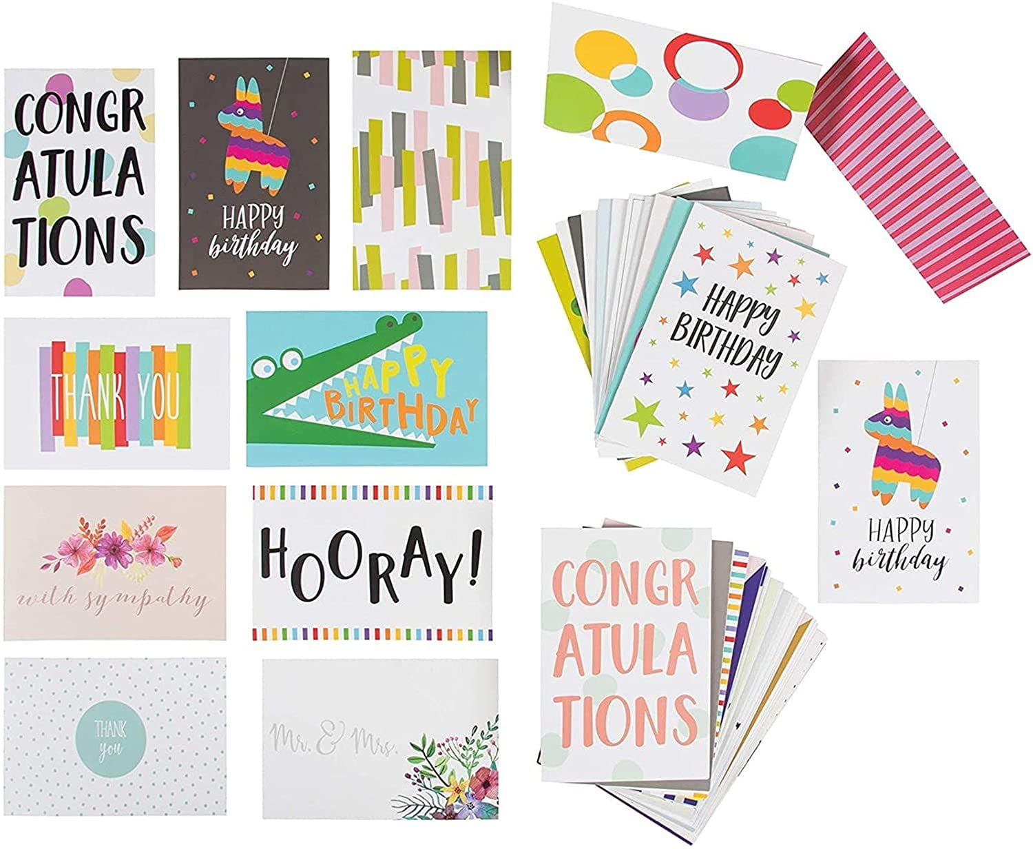 Better Office Products 100-Pack All Occasion Greeting Cards, Assorted Blank Note Cards, 4 X 6 Inch, 6 Blue Hue Floral Designs, Blank Inside, With Envelopes, 100 Pack - View #7
