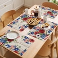 thumbnail image 5 of Happy Independence Day Placemats Set of 1, U. S. Flag Flowers White Five-Pointed Stars Non-Slip Place Mats Washable Table Mats for Kitchen Dining Table Decorations Indoor/Outdoor, 5 of 9