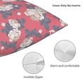 thumbnail image 4 of Rateoe Rose Flowers Pattern Throw Pillow Cover Premium Pillow Stuffer Sham Square for Decorative Cushion Bed Couch Sofa(Pillow insert not included), 4 of 8