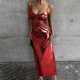 thumbnail image 2 of Mujeres Color sólido Wrap Camis Sling Backless Sin mangas con cuello en V Vestidos OAVQHLG3B Store lin121212, 2 of 4