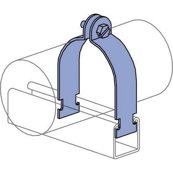 Unistrut P1111 EG, Channel Conduit Clamp, Rigid Steel Conduit Clamp, 1 PC