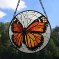 thumbnail image 2 of Mom Christmas Gift - Minimalist Monarch Butterfly Christmas Stained Glass Hanging Ornament - Durable Glossy Tree Decor, Xmas Gift for Family & Friends, 2025 Edition, 2 of 3