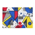 thumbnail image 7 of Yayeee Bath Rug for Bathroom Floor Non Slip Rectangle Fluffy Soft Absorbent Mat, 16"x24", Yelllow Simple Shapes, 7 of 7