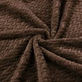 thumbnail image 6 of PiccoCasa Flannel Fleece Blanket, Microfiber Fuzzy Plush Blankets for Sofa, Chocolate 59" x 78", 6 of 8