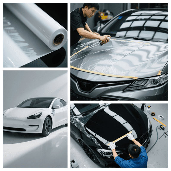 TPH Gloss White Vinyl Wrap 5X50FT - Ultimate Gloss White Color Change Film for Full Car, Truck, SUV Wrap - Bubble Free, UV Protected, Easy Installation Kit