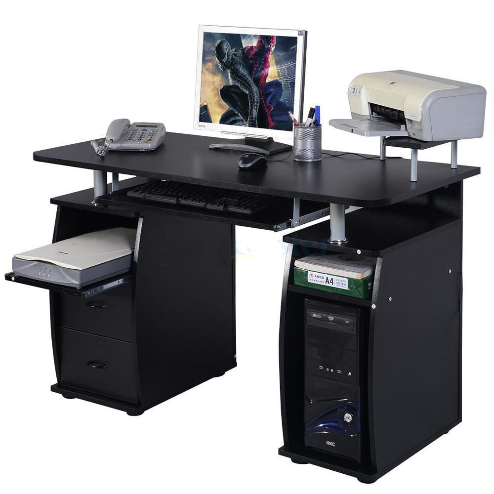 Details about   Computer Desk PC Laptop Table Study Workstation Wood Home Office W/Shelf US Z 