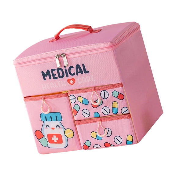 Multiple Layer Medicine Cabinet Foldable For Organized Storage Portable