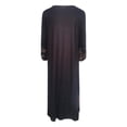 thumbnail image 4 of Robe Longue à Manches Longues Imprimée Mode pour Femmes avec Poches (Noir, m), 4 of 4