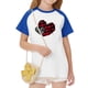 thumbnail image 5 of Blusas y camisas de manga corta con cuello redondo para niños y niñas, blusa de manga corta con estampado de cuello redondo, 5 of 7