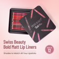 thumbnail image 2 of Swiss Beauty Bold Matt Lip Liner Set of 1, (12 PCS), 2 of 3