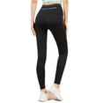thumbnail image 3 of Lovito Women High Waist Stretchy Sports Leggings High Waist Full Length Gym Trainng Yoga Pants Quick Dry Plus Size Slim Fitness Pants, 3 of 5