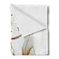 thumbnail image 2 of Feather Soft Flannel Fleece Throw Blanket, Watercolor Style Ornament Dream Catcher Elements, Cozy Plush for Indoor and Outdoor Use, 70" x 90", Brown Blue Grey, by Ambesonne, 2 of 5