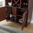 thumbnail image 6 of Furniture of America Bann Multi-Storage Wine Cabinet, Vintage Walnut, 6 of 8