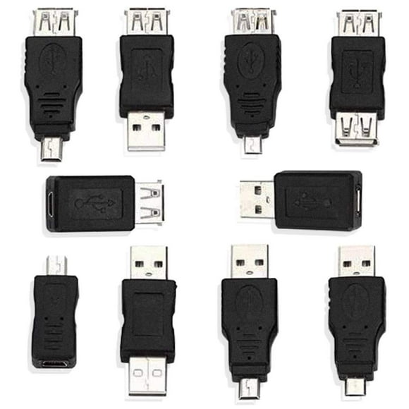 Blacell OTG 5 Pin F/M Mini Cambiador Adaptador Convertidor USB Macho a Hembra Micro USB