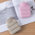 thumbnail image 3 of ER Set de 2 bolsas de agua caliente de silicona, mini bolsas de agua caliente para microondas con bonito tejido oso de fresa Electrónica, 3 of 5