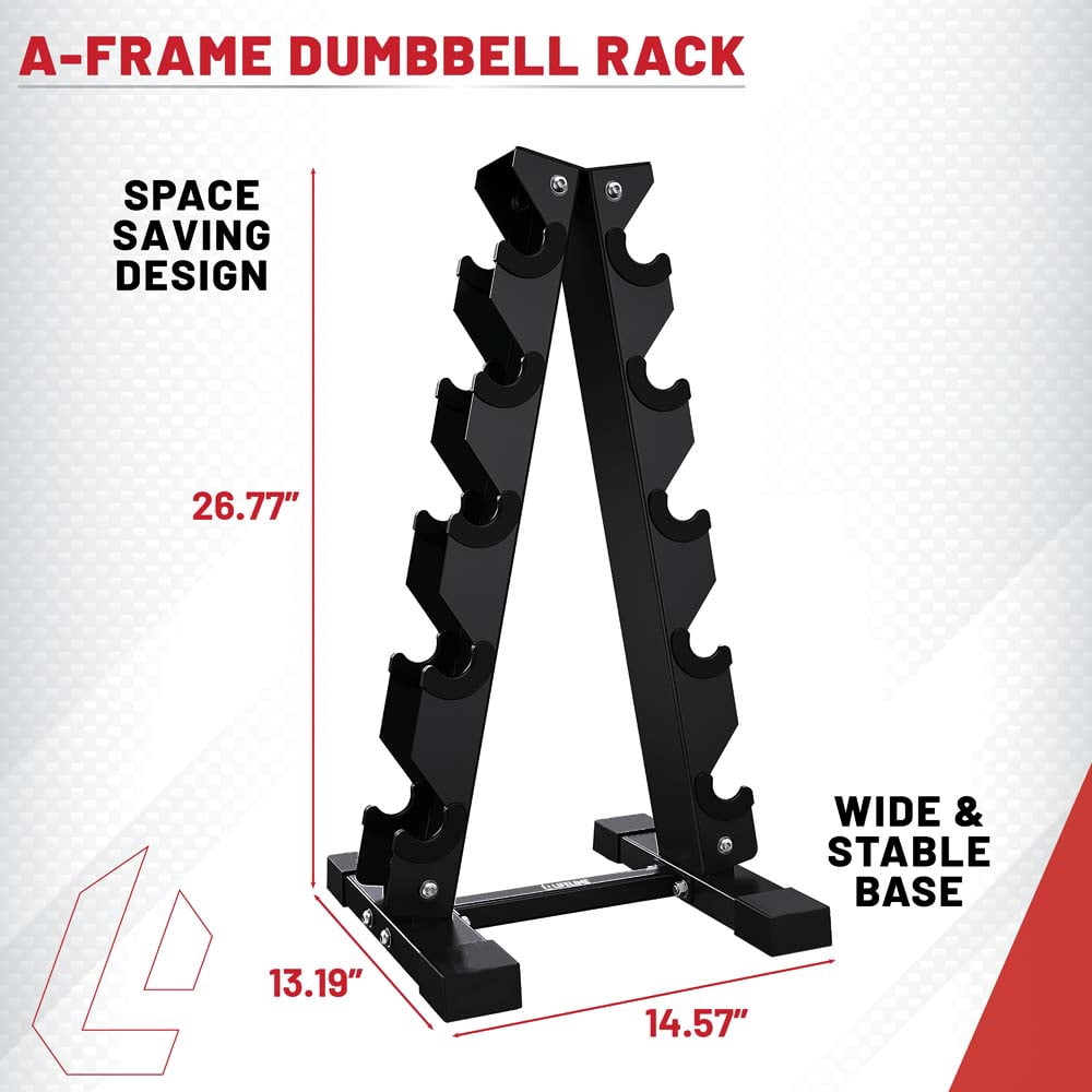 Lifeline Fitness A-Frame Dumbbell Rack – Durable Compact Dumbbell Storage - Max 210lbs