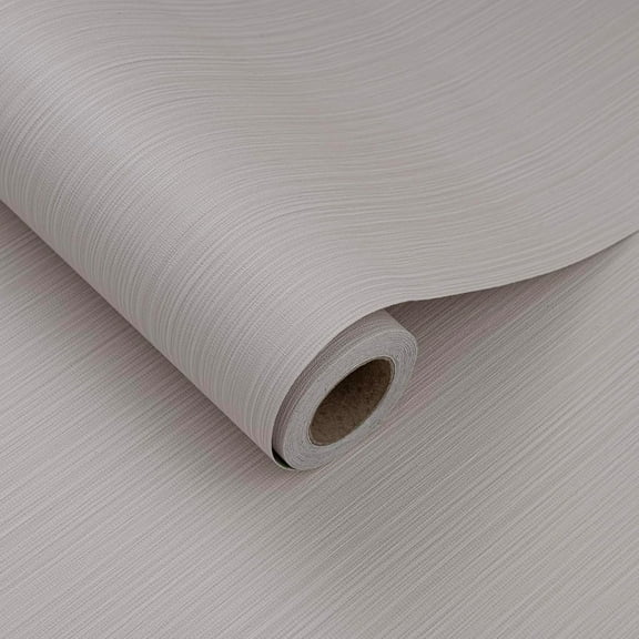 Beige Faux Grasscloth Wallpaper Peel and Stick Linen Textured 24"x394" Upgraded Thick Self-Adhesive Waterproof Neutral Decorative Contact Paper Vinyl Film Roll for Wall Bedroom Kitchen