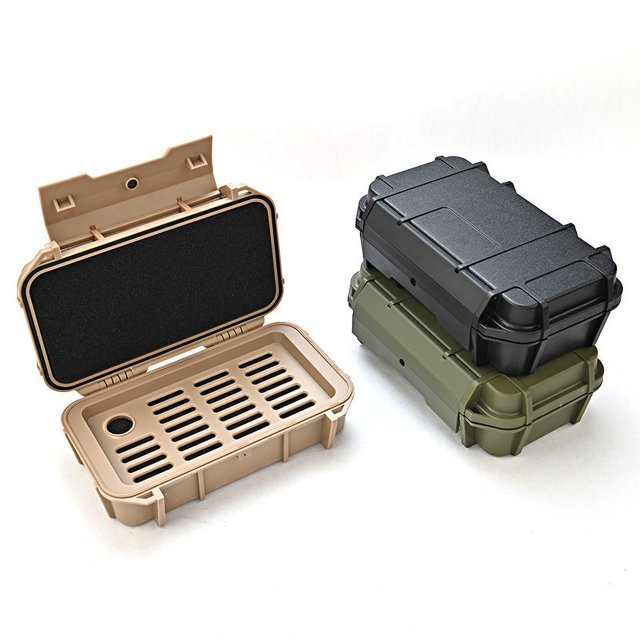 Caja impermeable de doble capa para exteriores, a prueba de golpes y presión, caja sellada para acampar al aire libre, caja impermeable para almacenamiento y organización del hogar, caja de